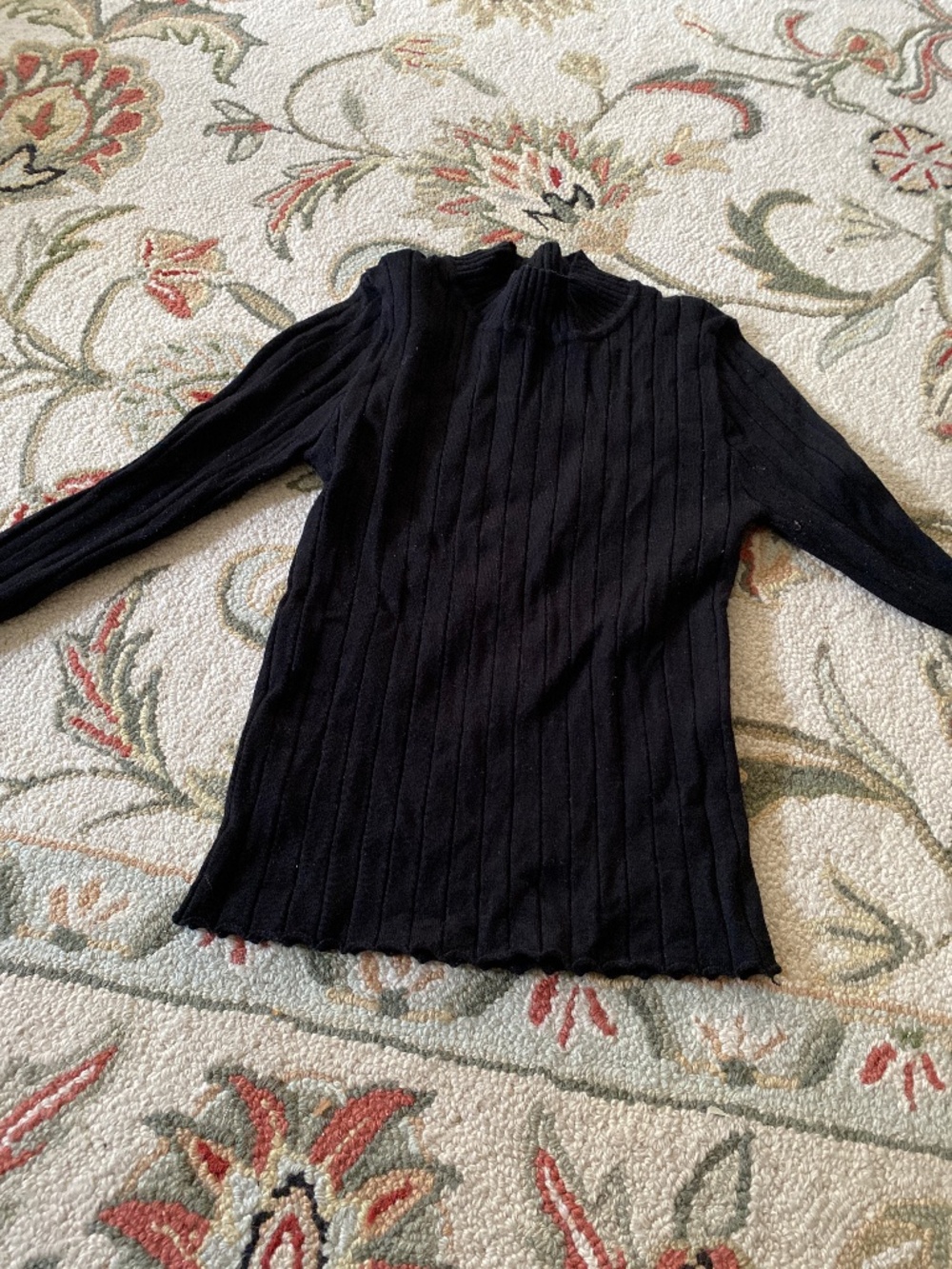 Fitted black mock on neck sweater size small